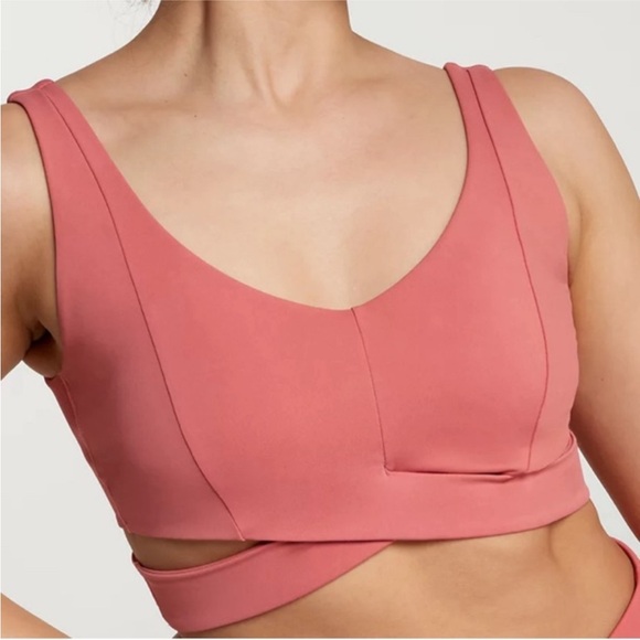 CALIA by Carrie Underwood Mauve Twist Front Sports Bra - Picture 6 of 8